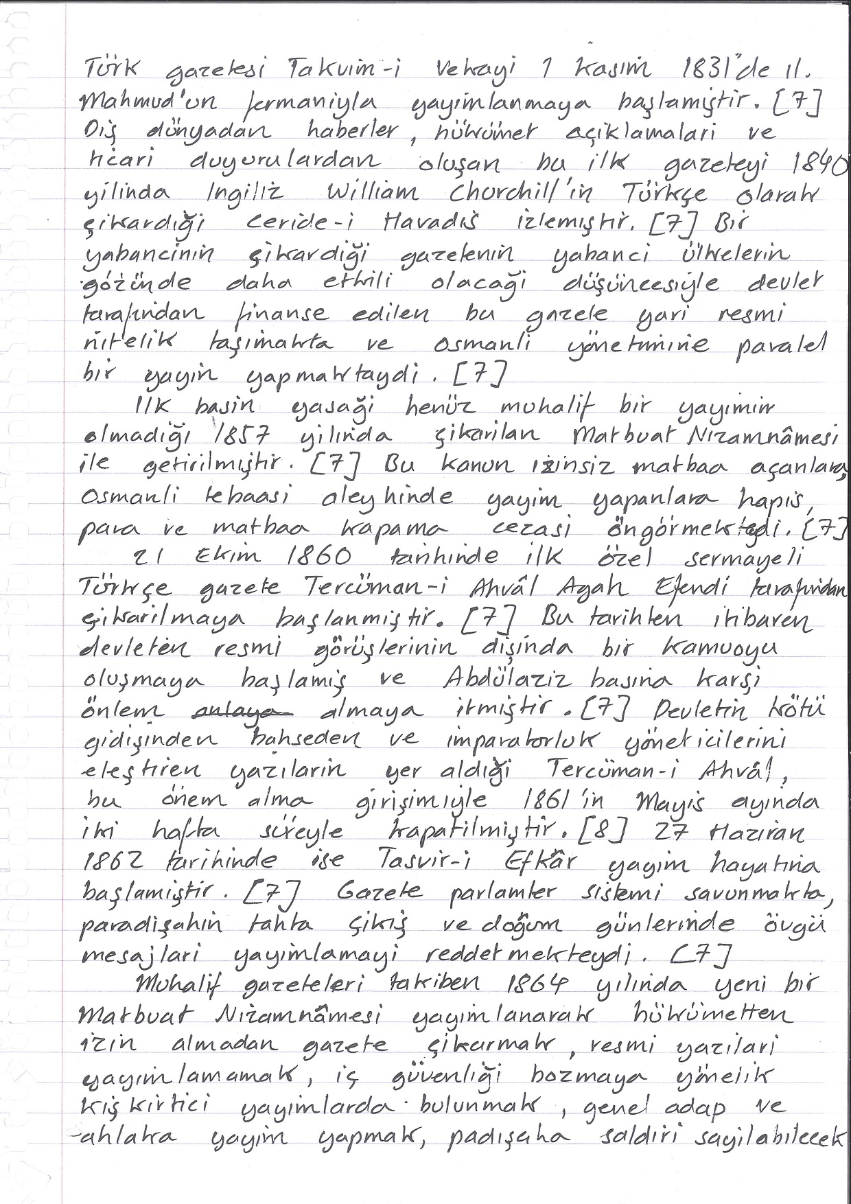 Censorship in Turkey, Handwritten