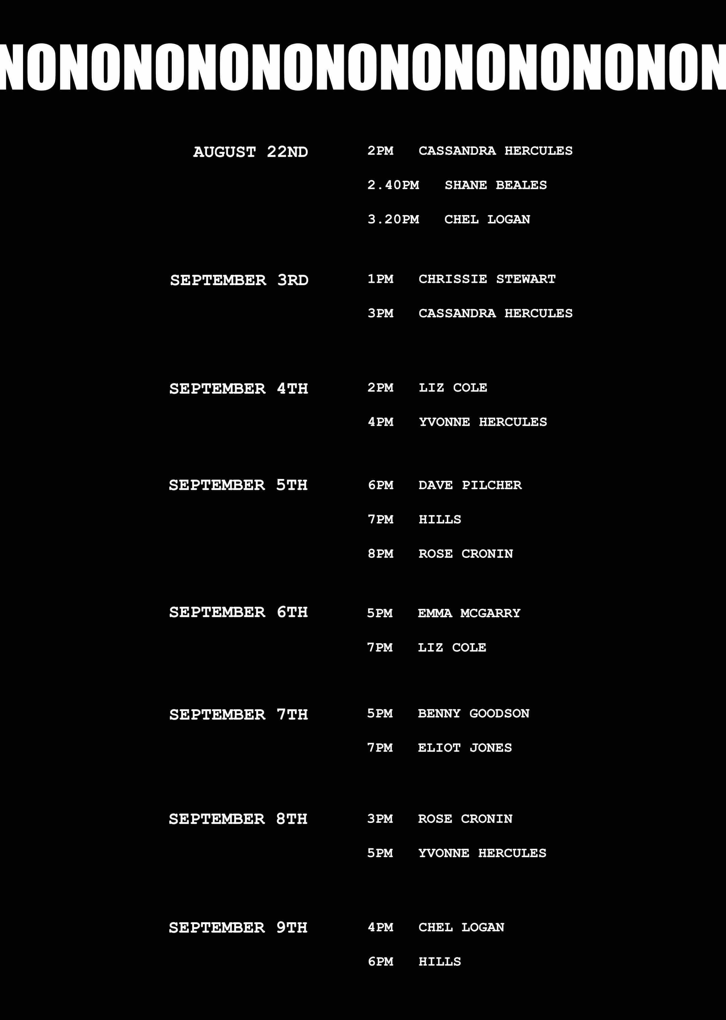 schedule poster