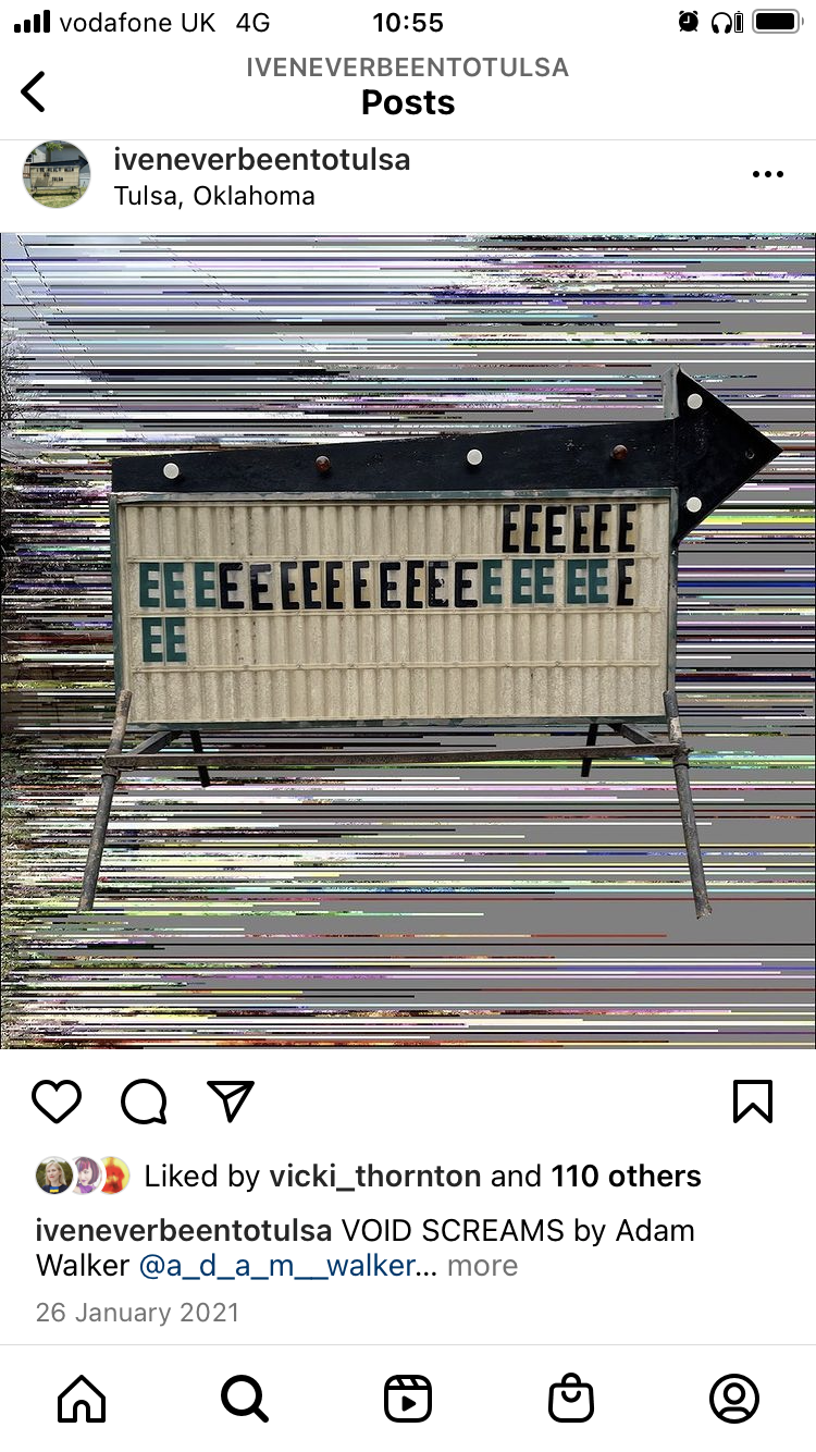 Void Screams 'E' posted to I've Never Been to Tulsa